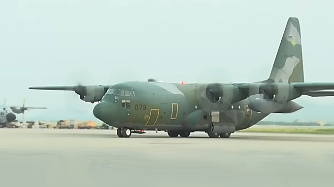 C-130 japones en despegue hacia Sudan