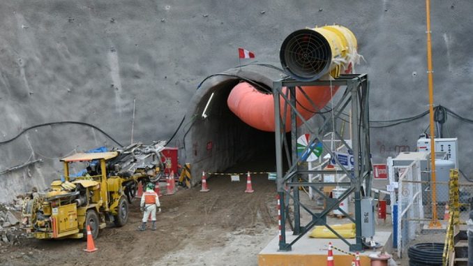Túnel hacia el corazón de Quellaveco