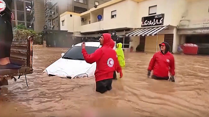 Inundaciones en LIbia