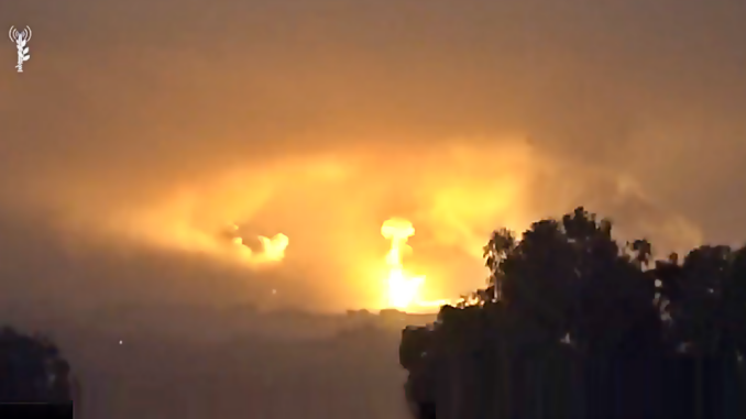 Explosión ocurrida hoy en la Franja de Gaza (Foto FDI)