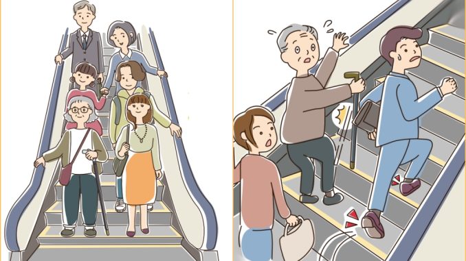 Ordenanza municipal para el adecuado uso de la escalera eléctrica en Nagoya (Gob. de Nagoya)