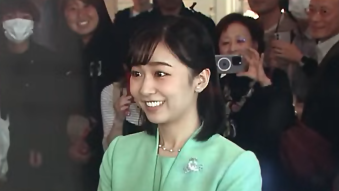 Princesa Kako en Haneda, el dia de su partida a Perú