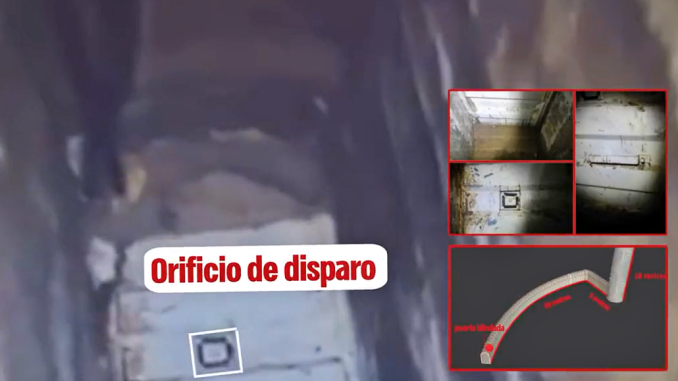 Túnel expuesto por un camión trampa en la entrada del hospital al-Shifa