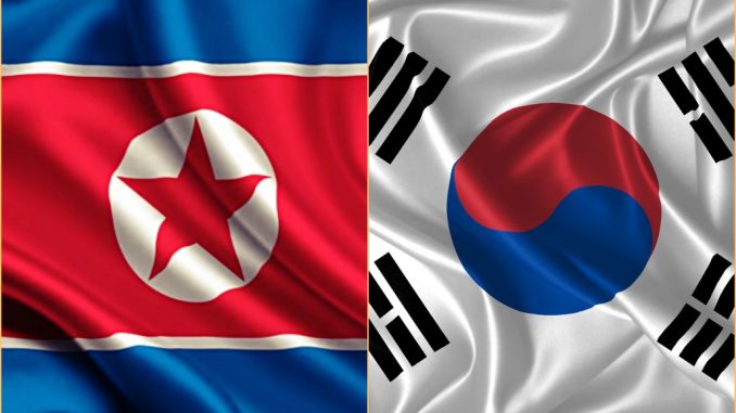 Banderas de Corea del Norte y Sur