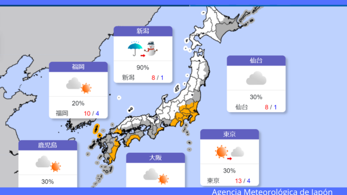 Pronóstico del tiempo en Hokuriku