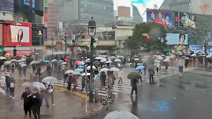 Agua nieve en Tokio