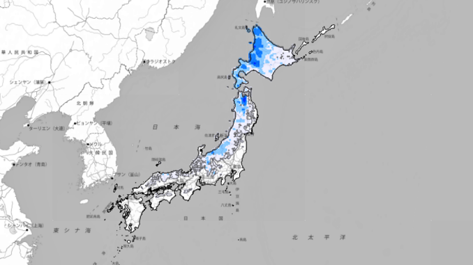 mapa de nieve