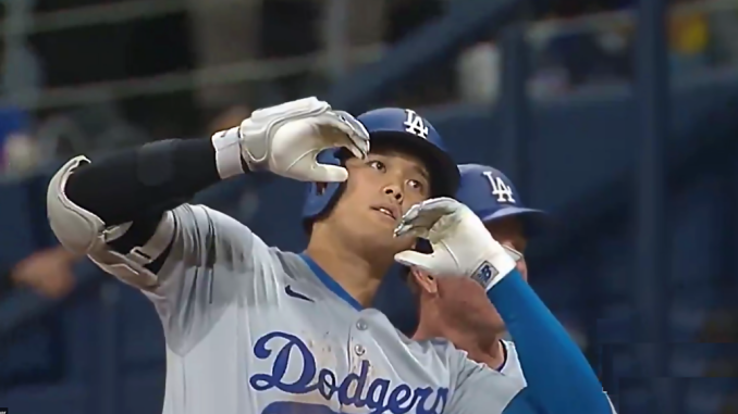 Primer hit de Ohtani con los Dodgers