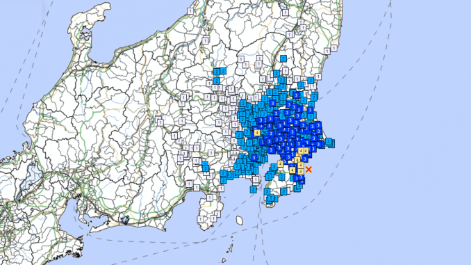 Sismo de 5,2 M en Chiba las 5.43 de la mañana de hoy