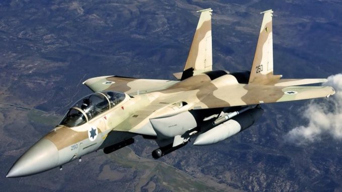 Avión caza israelí