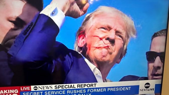 Imagen de Trump herido
