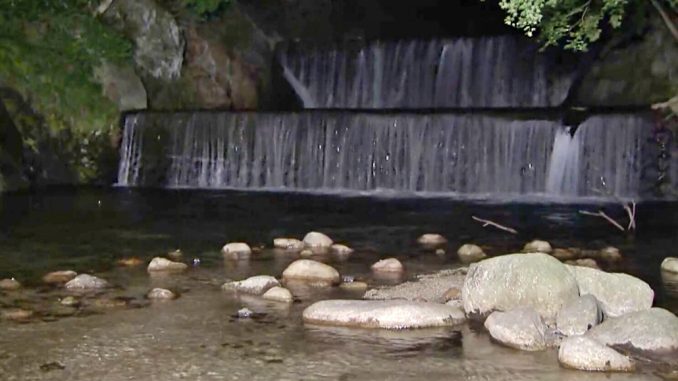 Zona del río Mitake, Mie, donde ocurrió el fatal accidente