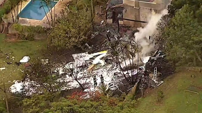 Accidente aéreo en Vinhedo (Foto O Globo)
