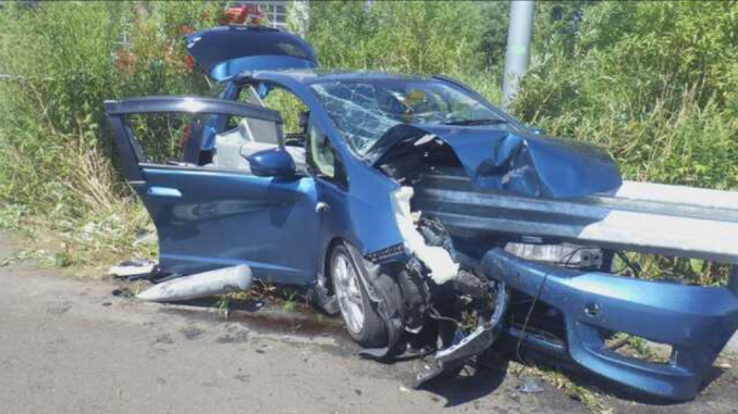 Accidente en Ruta 44 (imagen policía de Hokkaido)