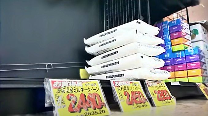 Escasez de arroz en Japón.