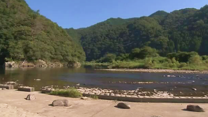 Río Takahashi, en la ciudad de Niimi (San-in Chuo Television)