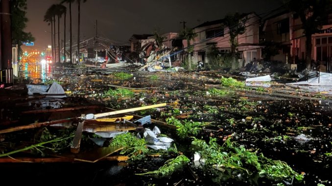 Un tornado en Miyazaki (Twitter)
