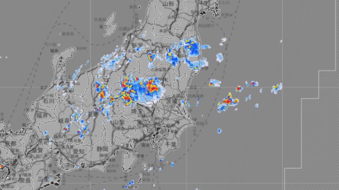 23.00 grandes lluvias en la prefectura de Gunma (JMA)