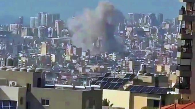 Ataque israelí en Beirut (Redes sociales)