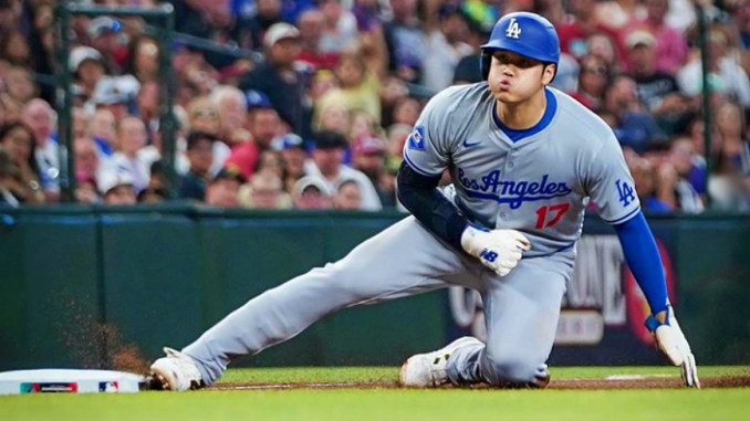 Ohatni robando la base 45 (Dodgers Instagram)