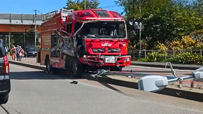 Camión de bomberos accidentado en Hokkaido (HBC)