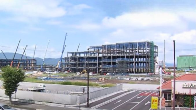 Construcción del Aeon Mall Suzaka en Nagano, lugar del incidente (NBS)