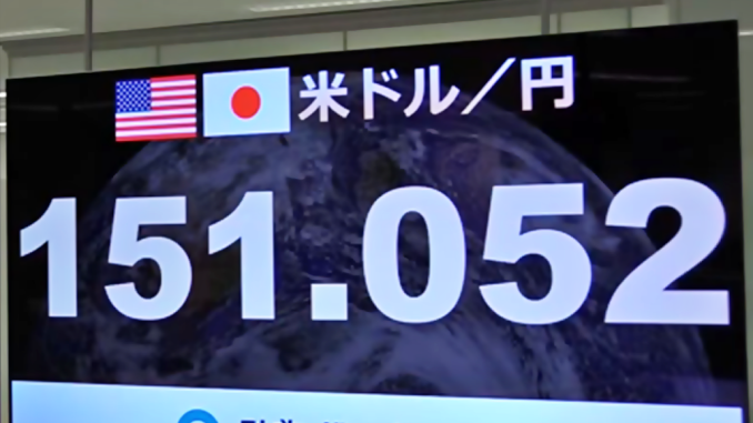 Dolar a 151 yenes