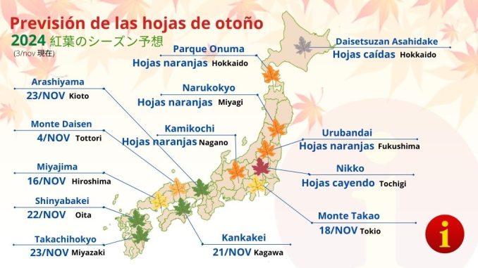 Calendario de las hojas de otoño 2024