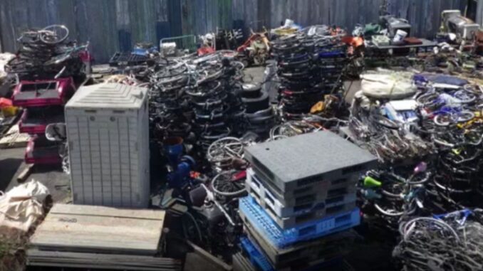 Bicicletas robadas en un almacén en Saitama (Policía de Saitama)