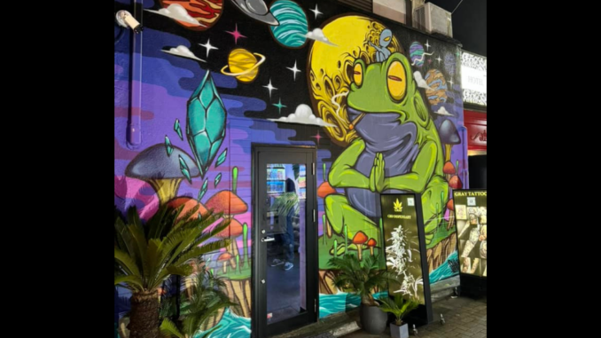 El local GRAY TATTOO en Shibuya, relacionado con la investigación sobre la venta de productos con marihuana. (facebook)