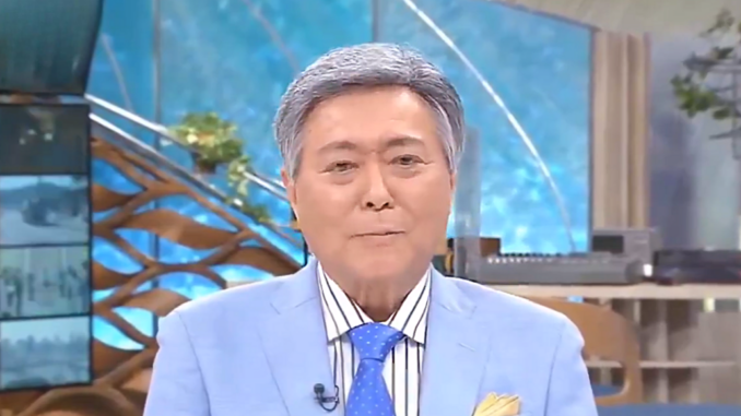 Imagen de Tomoaki Ogura el día que se despidió de la TV en 2021