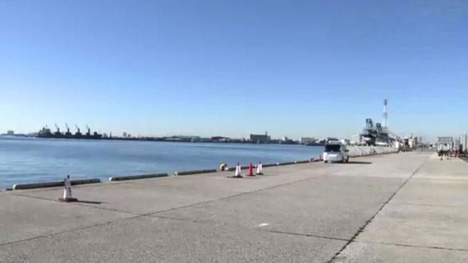 Puerto de Hamacho en Funabashi, Chiba. Lugar del incidente.
