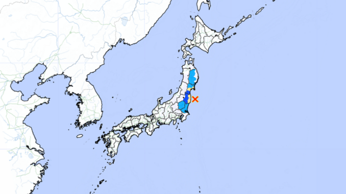 Sismo en Tohoku (JMA)