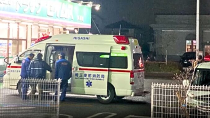 Ambulancia robada por un hombre en Kuki, Saitama (TVS)