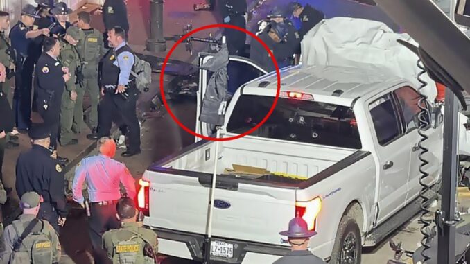 La camioneta del atentado en Nueva Orleans
