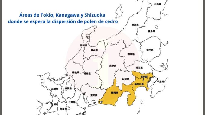 Mapa dispersión de polen