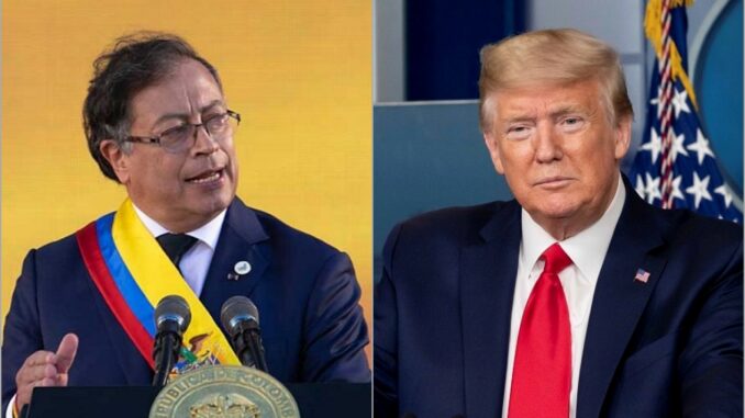 Trump amenaza al gobierno de Gustavo Petro