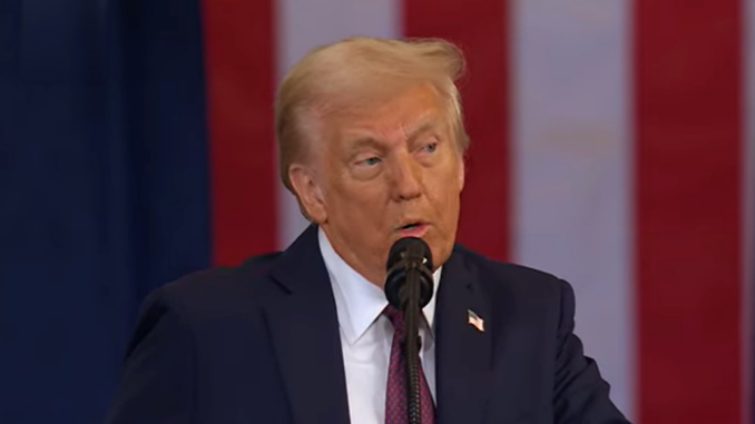 Trump en su discurso de toma de mando