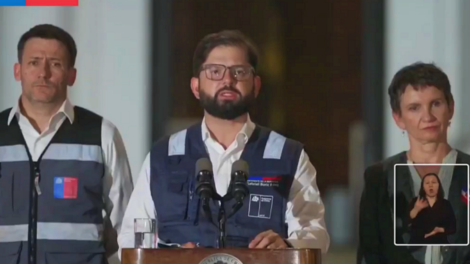 El presidente chileno Gabriel Boric, informó que el apagón afectó a 8 millones de hogares