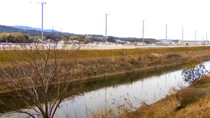 Río Tomio en Nara. Apacible, pero profundo en la zona donde ocurrió el accidente