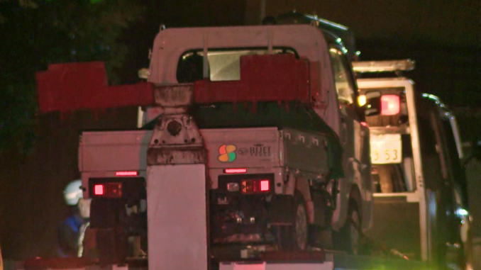 Camioneta que embistió a la cuatro niñas en Hamamatsu