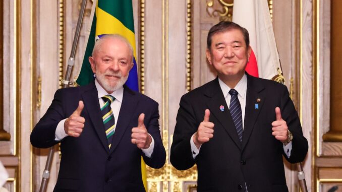 El presidente Luiz Inacio Lula da Silva y el primer ministro Shigeru Ishiba en Tokio