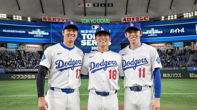 Ohtani, Yamamoto y Sasaki, los lanzadores japoneses de los Dodgers