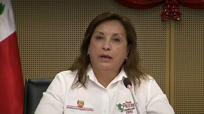 Presidenta peruana Dina Boluarte