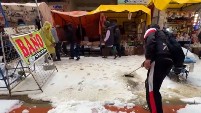 Tormenta de granizo en Bolivia