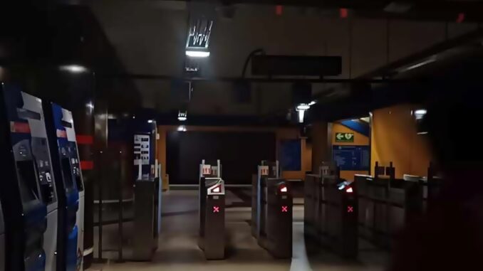 Apagón en España. El metro quedó interrumpido.