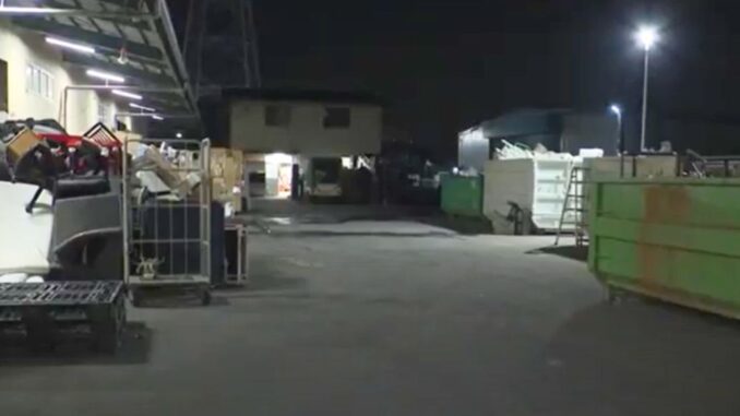 Instalaciones de la empresa de reciclaje en Yoshikawa donde fue hallado el cilindro con el cadáver.