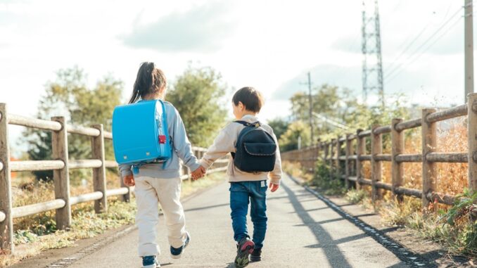Niños caminando hacia la escuela. (Imagen referencial)