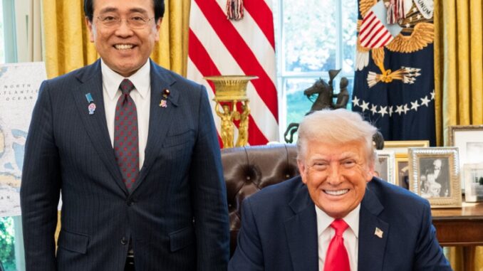 Ryosei Akazawa y Donald Trump (Truth Social)
