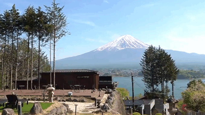 Vista del monte Fuji desde Kawaguchiko, en Yamanashi